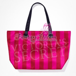 Пляжная сумка Fantasy Dream Розовая с черной ручкой