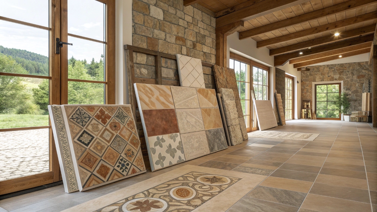 Керамическая плитка и керамогранит для пола в загородном доме
