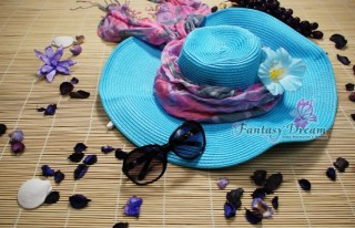 Пляжная шляпа Fantasy Dream голубая